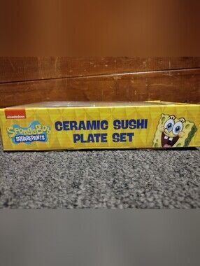 Nickelodeon SpongeBob SquarePants Ceramic Sushi Plate Set - 3 Piece